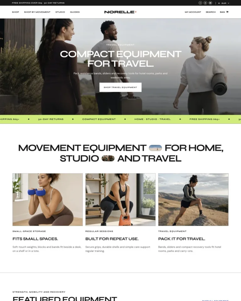 Norelle shop homepage
